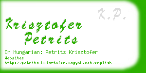 krisztofer petrits business card